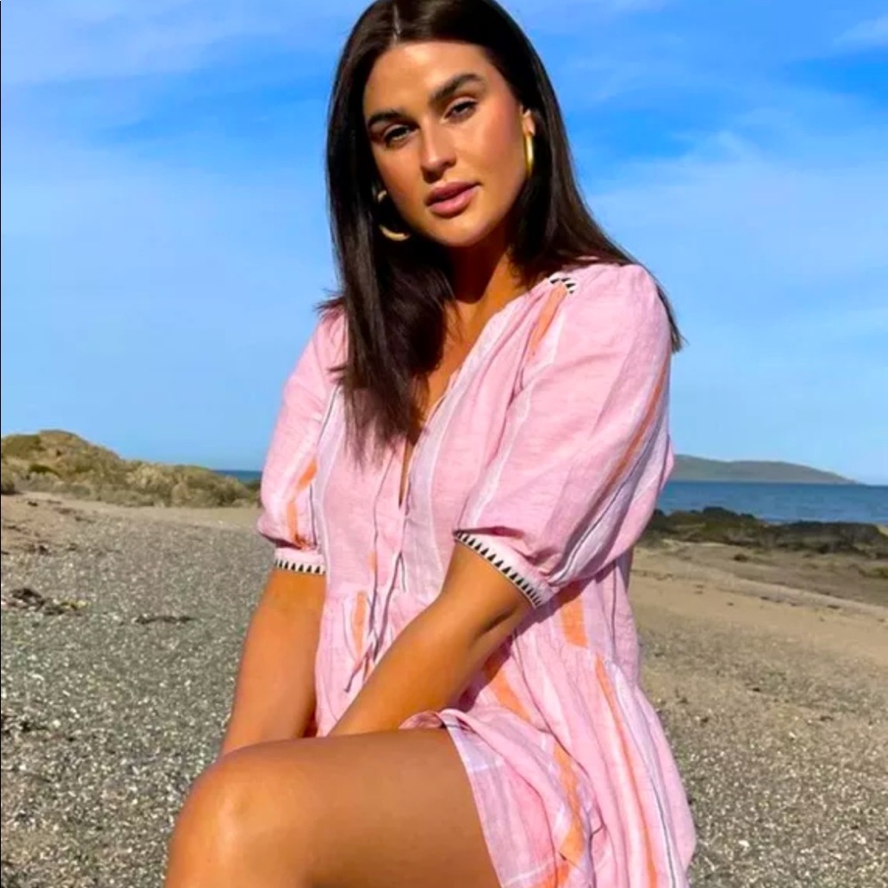 H&M Pink Striped Mini Dress - Picture 4 of 12